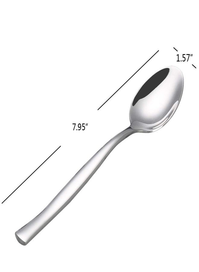 Qskely 12 Pieces Stainless Steel Dinner Spoons - Image 2
